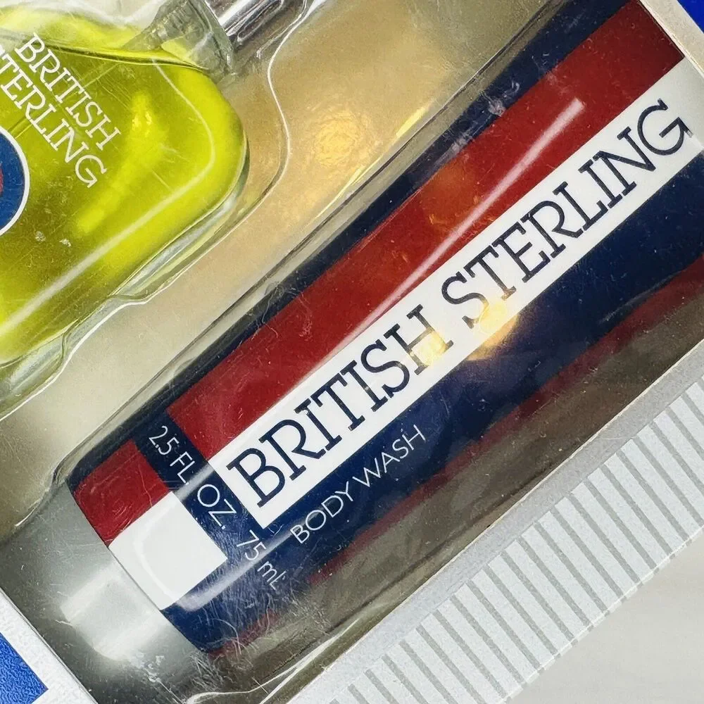 British Sterling Signature Collection 3 Piece Gift Set Cologne After Shave‎ Wash